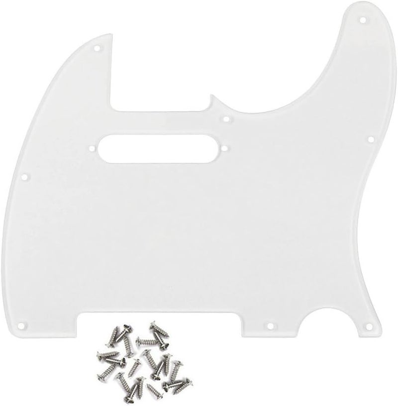 FLEOR 8 Hole TL Pickguard Scratch Plate with Pickguard Screws Set Fit USA/MX Standard TL Style Pickguard Replacement, 1Ply Transparent - Image 1