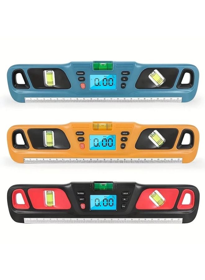 Yellow Digital Angle Finder LED Display Magnetic Base 360 Degree Rotation - Image 2