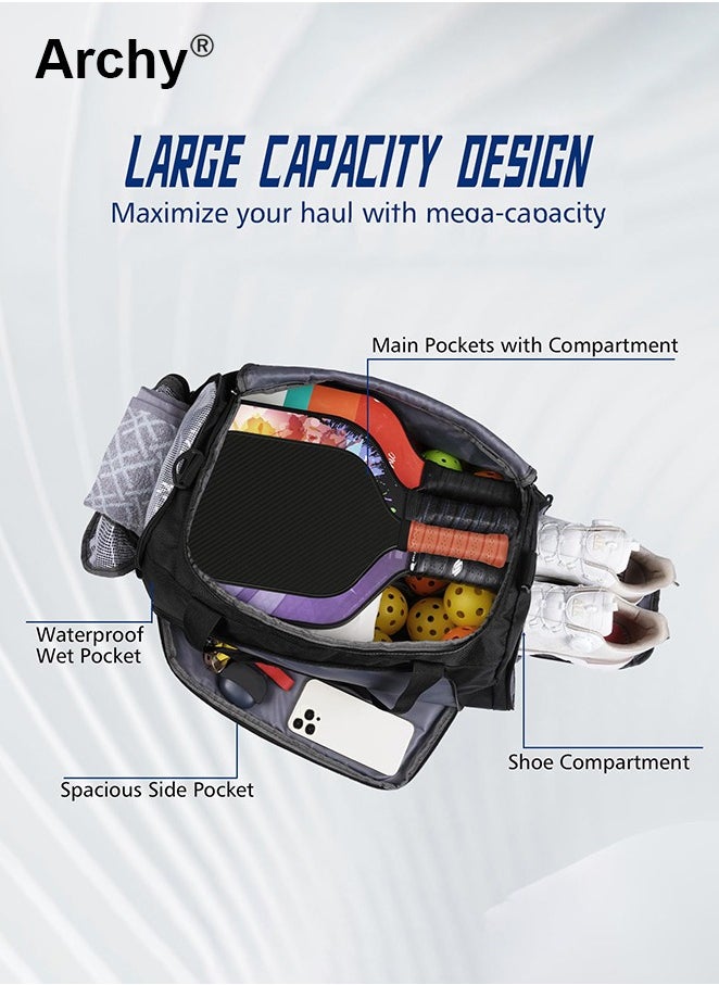 Archy Large-Capacity Shoulder Bag Outdoor Sports Portable Fitness Bag Dry and Wet Separation  - Image 3