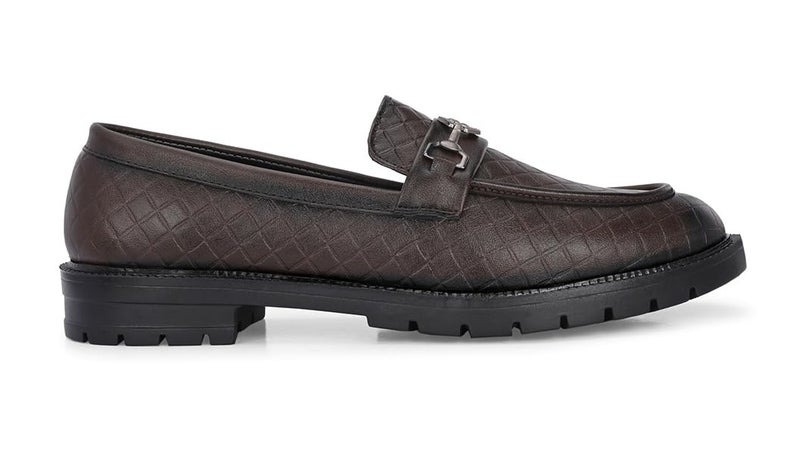 MACTREE Brown PU Leather Loafers Shoes for Men- 7 UK - Image 3