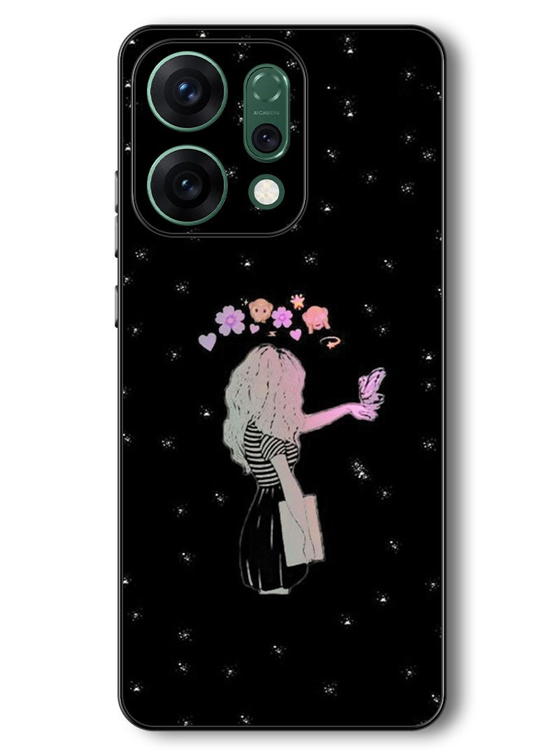 Theodor Case Compatible with Oppo Reno 14 6.59 Inch Protection Shockproof Bumper Cover Girl Butter - Image 1