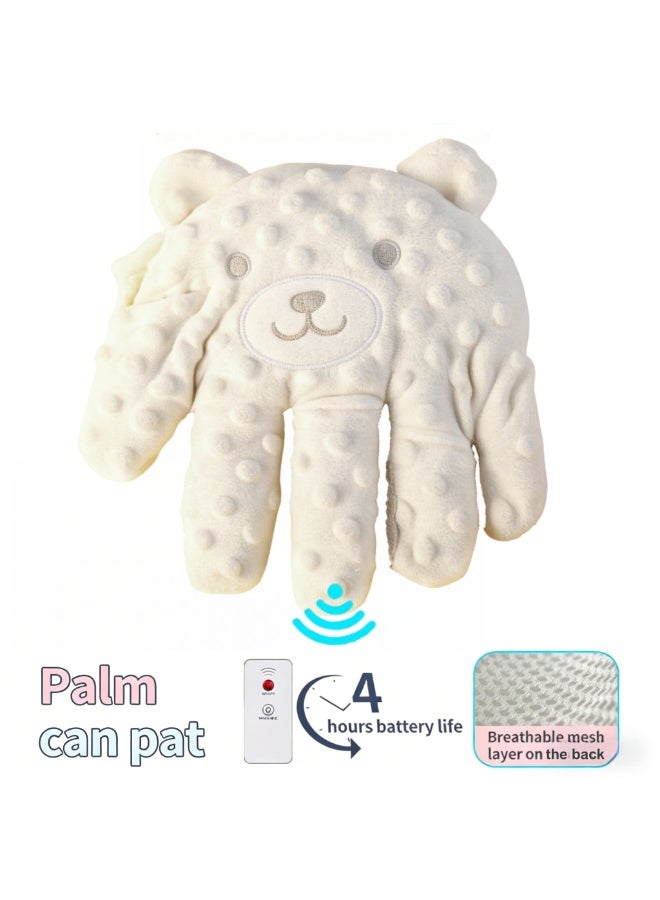 Baby Electric Patting Soothing Palm, Remote Control Automatic Sleep Aid Doll with Red Bean Inner Core, Simulates Mother's Hand Patting, Anti-Startle & Colic Relief Soother for Newborns Infants - Image 1
