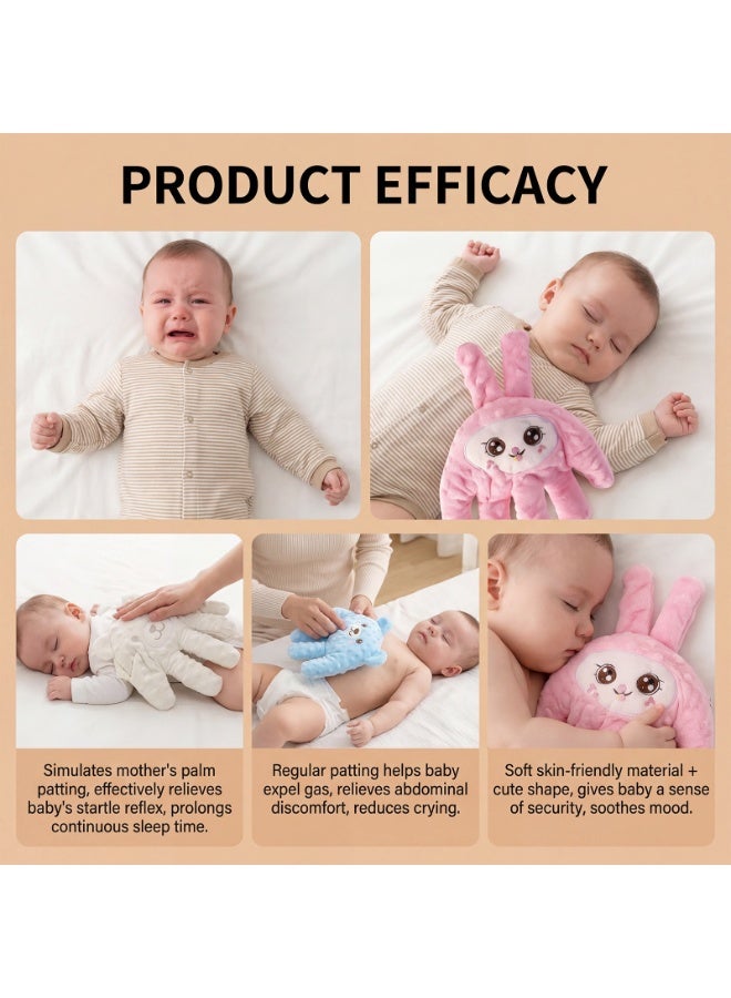 Baby Electric Patting Soothing Palm, Remote Control Automatic Sleep Aid Doll with Red Bean Inner Core, Simulates Mother's Hand Patting, Anti-Startle & Colic Relief Soother for Newborns Infants - Image 2