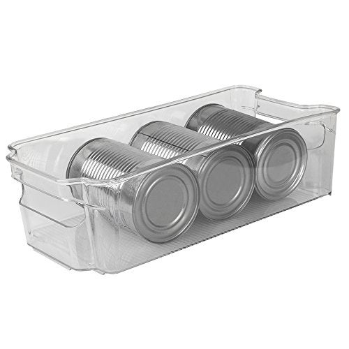 Home Basics Home Basics MultiPurpose Plastic Fridge Bin Clear 