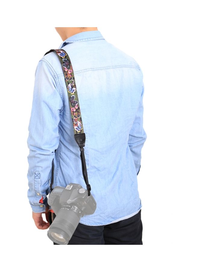 NIBEMINENT Retro Designed Camera Shoulder Strap Belt Green/Blue/Yellow  - Image 2