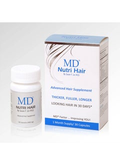 Nutri Hair Growth Supplement With Biotin 30 Capsules  Prevents Hair Loss Minimizes Hair Shedding Thinning Breakage  Promotes Longer Thicker HairSkinsafe  Natural Formulation
