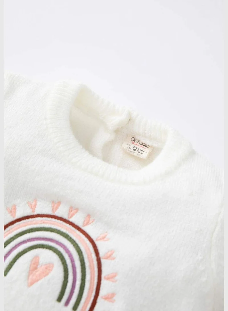 DeFacto BabyGirl Bike Neck Long Sleeve Tricot Pullover