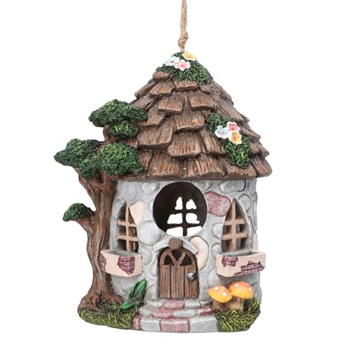 Yinns Resin Bird House for Outside, Birdhouses for Outdoors Wild Bird Nesting, Decorative Stone Bird Houses for Yard Garden Decor, Water Proof - Image 1