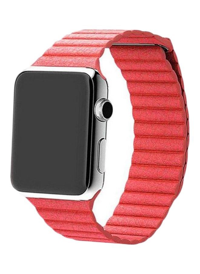 NIBEMINENT - Replacement Loop Band For Apple Watch 42mm Red - Image 1