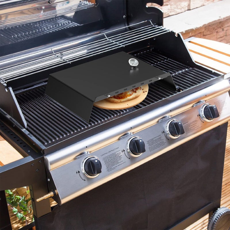 Skyflame Universal Metal Pizza Oven Kit with 20-30 inch Adjustable Width, Grill Top Pizza Oven Box for Most Gas Grills/Pellet Grill Conversion Kit - Image 5