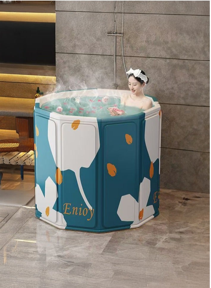 XiuWoo Large Capacity Waterproof Portable Non-Inflatable Folding Soaking Spa Bathtub Barrel, No Installation Household Large Shower Bathing Tubs, Separate Family Bathroom SPA Tub for Adults and Kid - Image 1