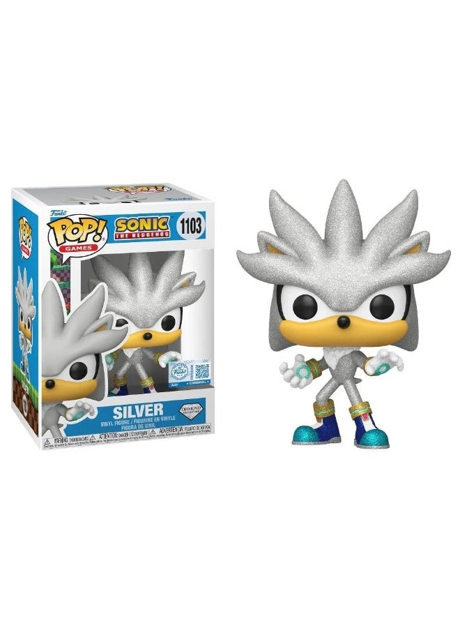 Funko Pop! Games Sonic The Hedgehog Silver (Diamond) Vinyl Figure (11.4 Cm) - Image 2