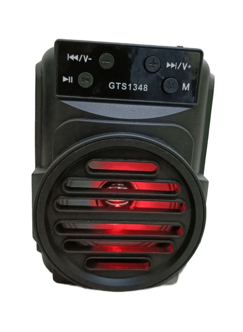 Portable Bluetooth Speaker with Enhanced Sound in a Small Size, Black, Bluetooth Connectivity, GTS1348 Speaker - Image 2