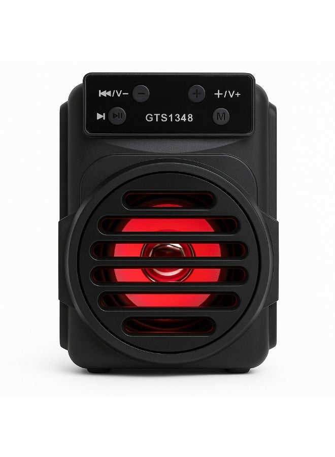 Portable Bluetooth Speaker with Enhanced Sound in a Small Size, Black, Bluetooth Connectivity, GTS1348 Speaker - Image 1