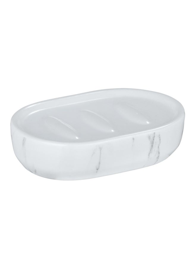Wenko Adrada Ceramic Soap Dish Grey 12x8x3centimeter - Image 1