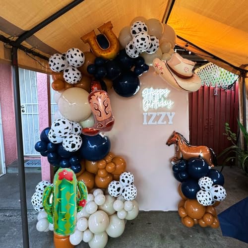KHC-KHF WesternBalloons CowboyBalloon 5PCS Horse Horseshoe Boot Cowboy Hat Cactus Foil Balloons Western Birthday Party Rodeo Bachelorette Decoration Supply - Image 5
