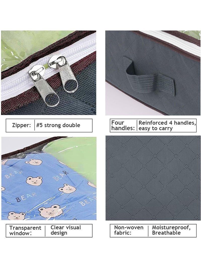Uwals - 90L Under Bed Storage Containers, Closet Organizers and Storage Bins, Foldable Underbed Storage Bags for Blankets, Towels, Comforter, Sweaters, Linen Sheets, Wrapping Paper - Image 1