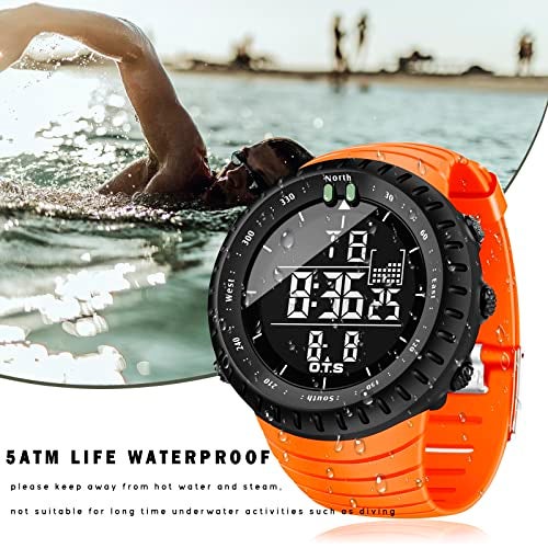 PALADA Men's Digital Sports Watch Waterproof Tactical Watch with LED Backlight Watches for Men - Image 2