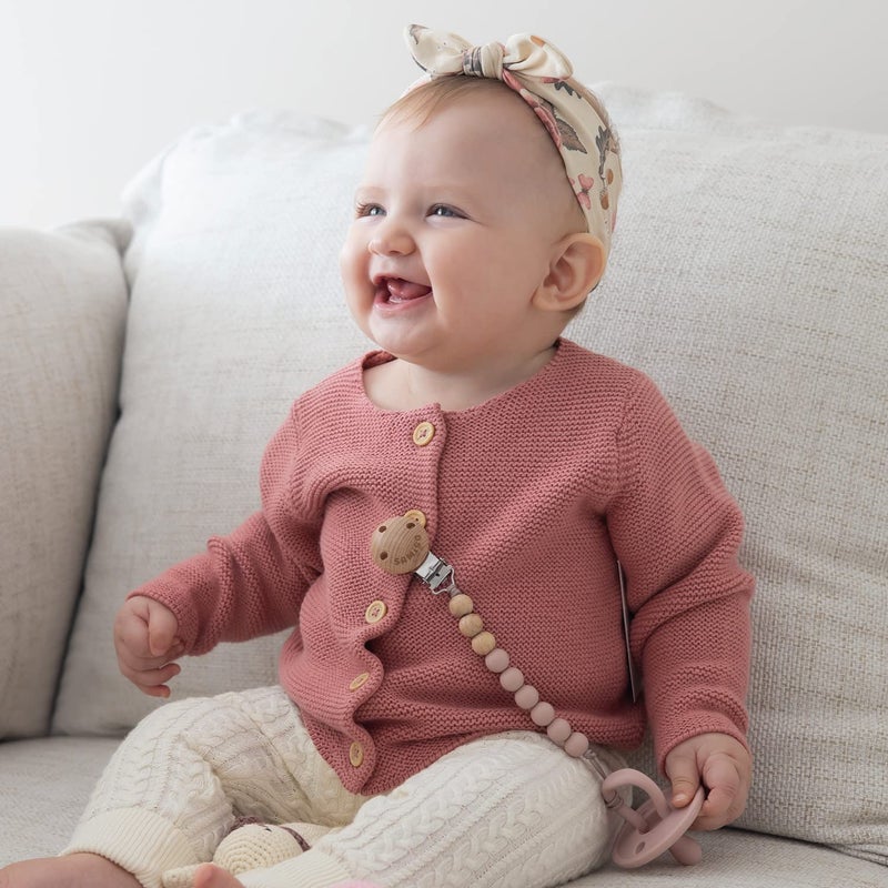 SAMiGO Pacifier Clips for Baby Girls Pacifier Holders Silicone Paci Binky Clips - 2 Pack - Image 2