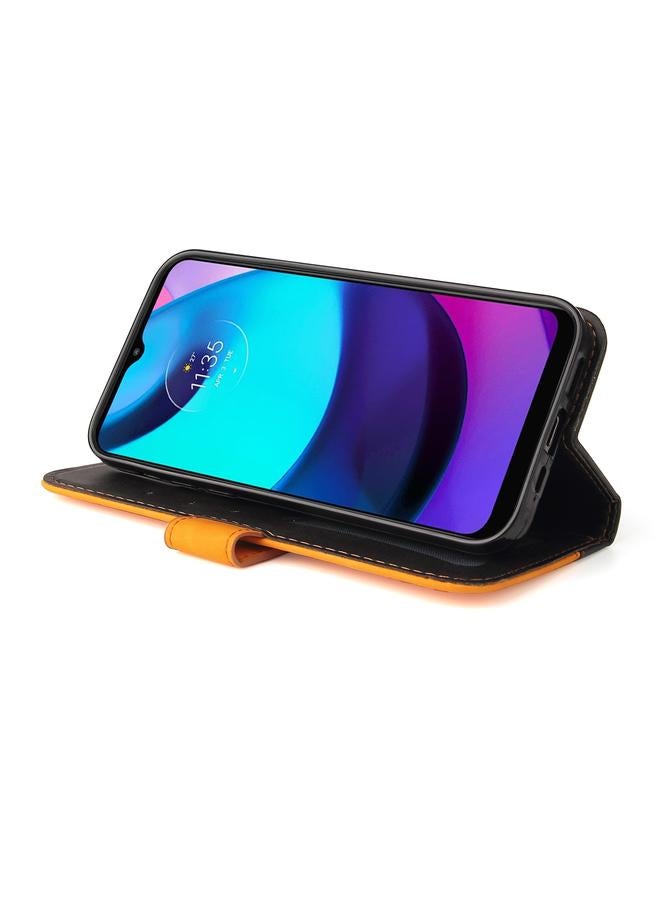 اس-توب جراب لهاتف Motorola Moto E40 / E30 / E20 - جراب هاتف جلدي قابل للطي مع حامل، مطرز بالألوان - Image 5