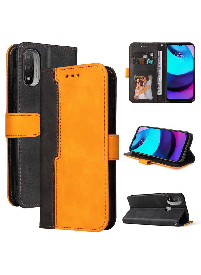 اس-توب جراب لهاتف Motorola Moto E40 / E30 / E20 - جراب هاتف جلدي قابل للطي مع حامل، مطرز بالألوان - Image 1