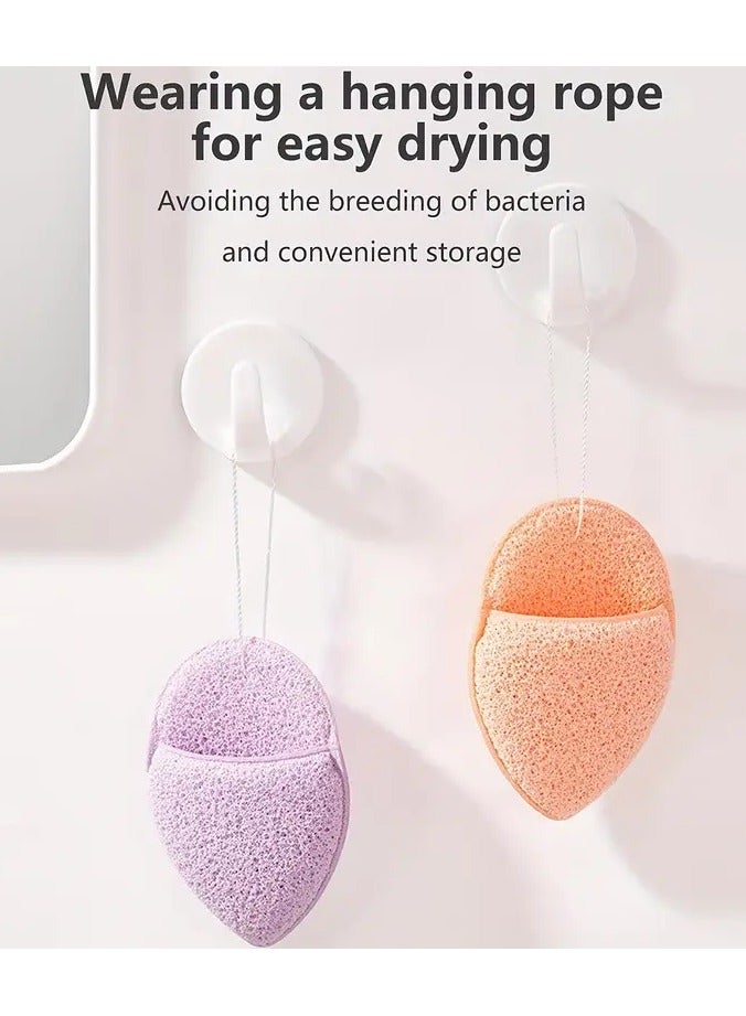 جلوسكي غسل الوجه نفخة القفازات دبوس الشعر كونجاك نفخة غسل الوجه القطع الأثرية غسل الوجه مسح الوجه الإسفنج مزيل المكياج تنظيف نفخة - Image 2