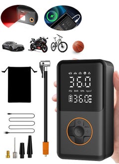 Xoopla Portable Car Tyre Inflator,Electric Air Compressor,Cordless Tire Inflator with 4000mAh Battery Power Bank/Auto Stop/LED Light/LCD Digital Dual Display,150 PSI Fast Inflation Air Pump for Car,Motorcycle,Bicycle,Ball  - Image 1