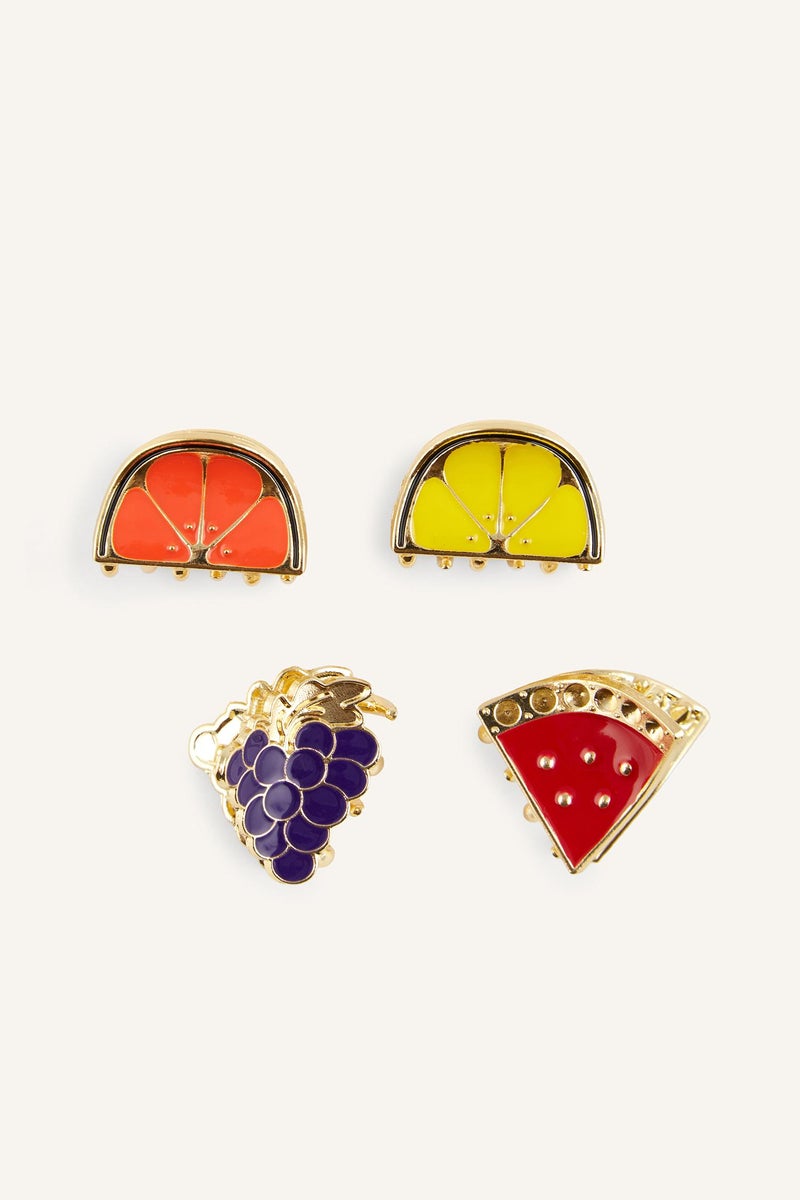 DeFacto Multicolour Woman Woman Fruit Themed 4 Hair Clips Casual - Image 2