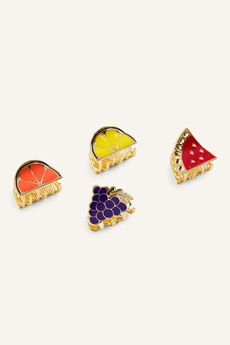 DeFacto Multicolour Woman Woman Fruit Themed 4 Hair Clips Casual - Image 3