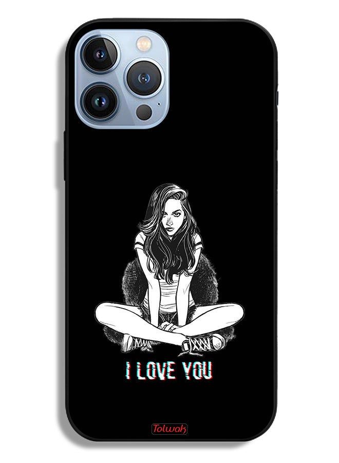 Tolwak Apple iPhone 13 Pro Max Protective Case I Love You Art - Image 2