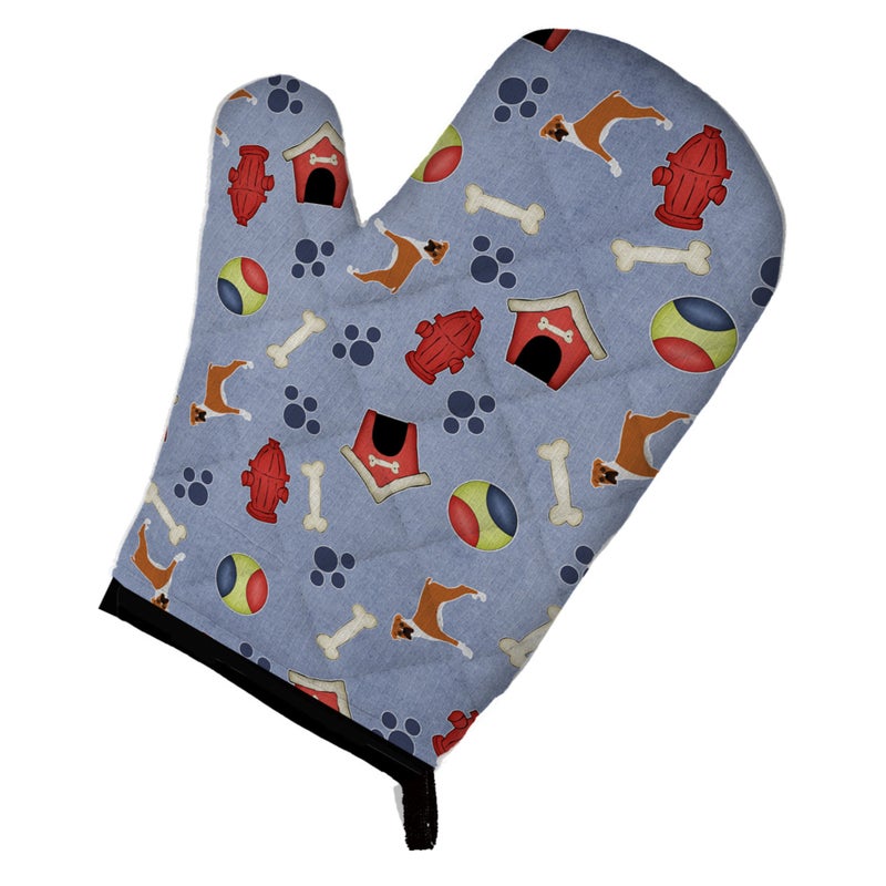 Caroline's Treasures ""Caroline's Treasures BB4054OVMT Dog House Collection Boxer Oven Mitt  12"""" by 8.5""""  Multicolor""