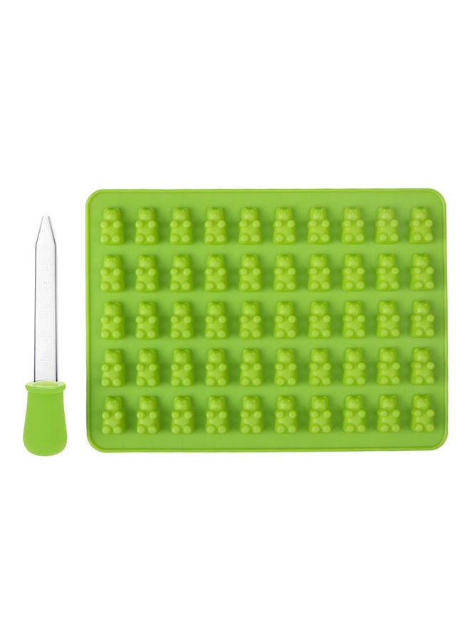 NIBEMINENT - Silicone Gummy Bear Candy Molds And Ice Cube Trays NF03122199 Green - Image 1