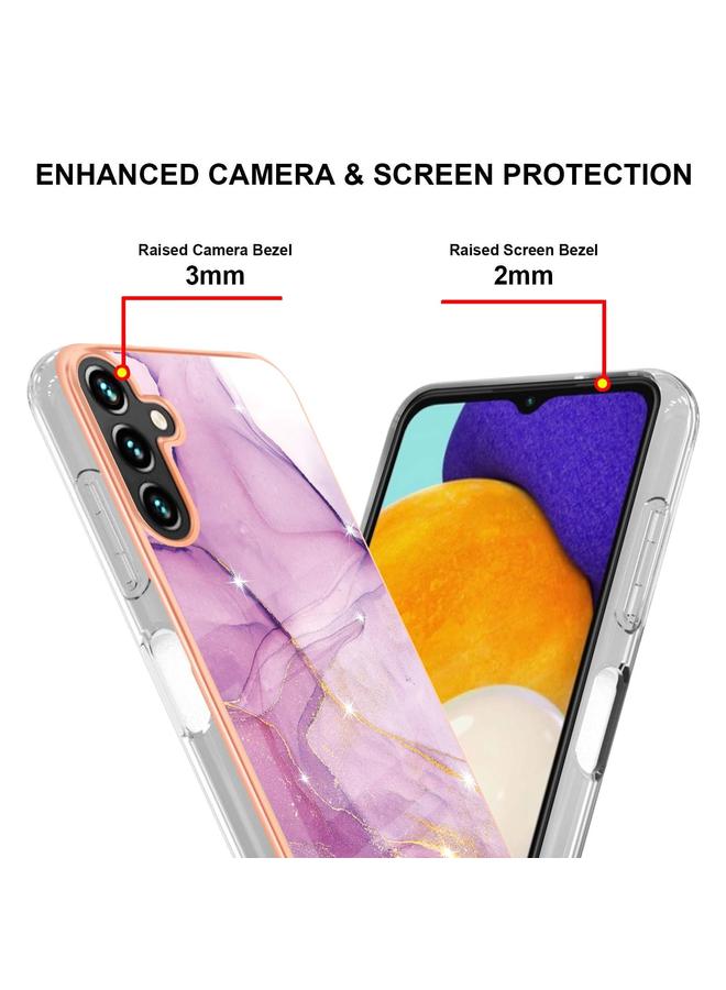 اس-توب جراب لهاتف Samsung Galaxy A54 5G مصنوع من مادة TPU IMD مطلية بالرخام الكهربائي - Image 4