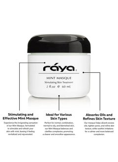 Raya Mint Masque (603) | Cooling and Refreshing Facial Treatment Mask Combination for Oily and Break-Out Prone Skin, Moisturizing,Tightening Pores, Refining Complexion, Paraben-free - 60ml  - Image 3