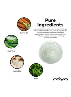 Raya Mint Masque (603) | Cooling and Refreshing Facial Treatment Mask Combination for Oily and Break-Out Prone Skin, Moisturizing,Tightening Pores, Refining Complexion, Paraben-free - 60ml  - Image 2