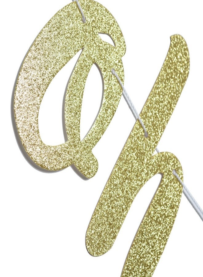 FOZEE Oh Happy Day Gold Glitter Banner-Birthday - Wedding - Gender Reveal/Baby Shower Announcement/Retirement/Congratulations Party Supplies - Image 2