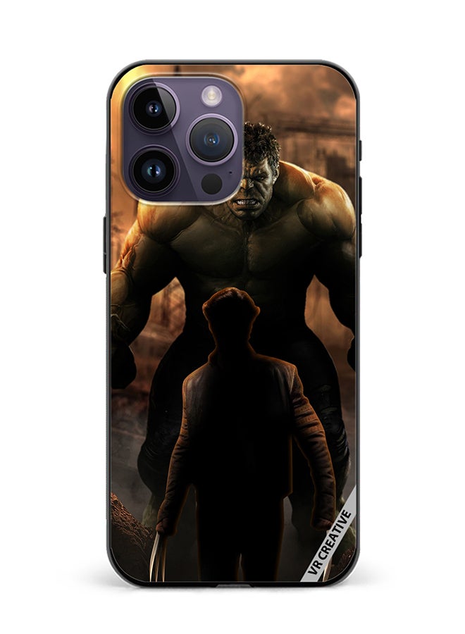 VR CREATIVE Protective Case Cover For Apple iPhone 16 Pro Hulk Vs Xman Design Multicolour - Image 1