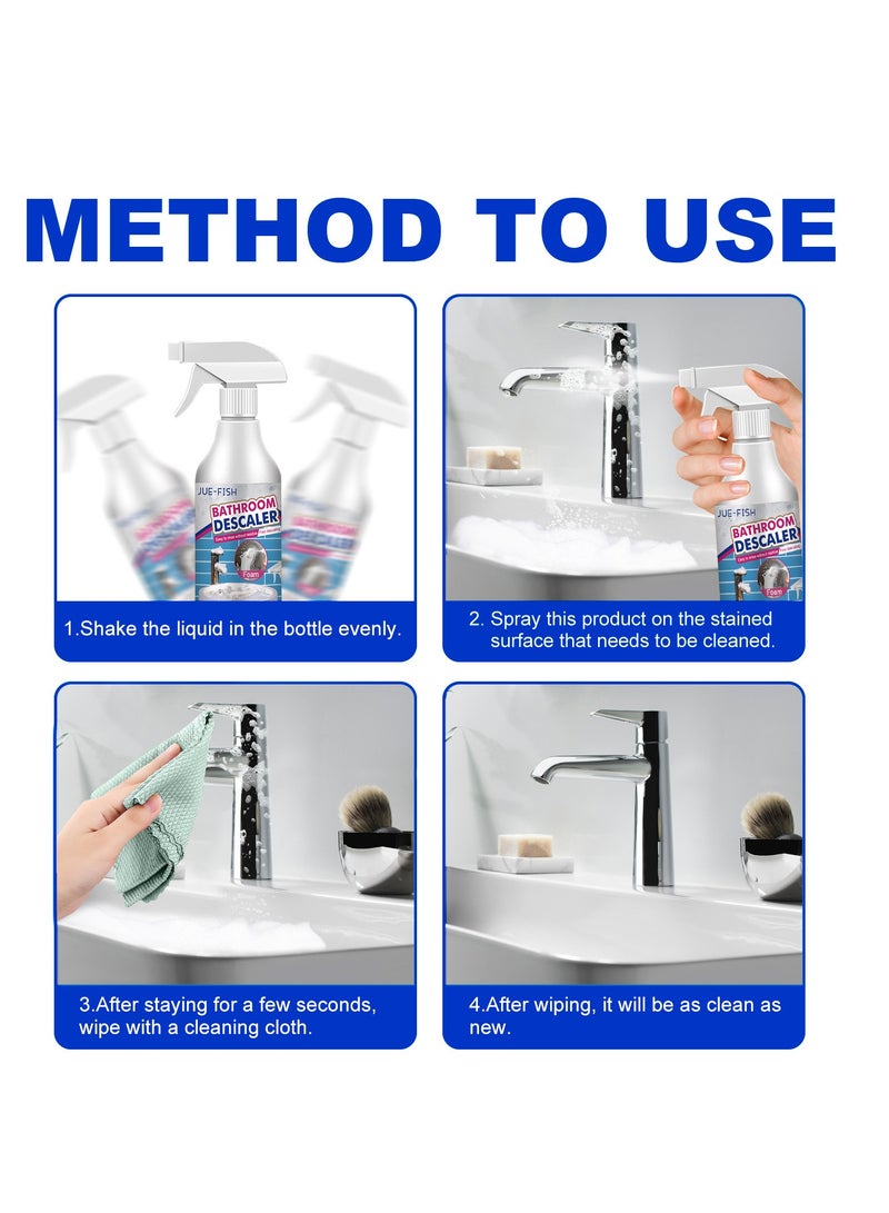 JUE-FISH Bathroom Descaler Spray,All Purpose Bathroom Bubble Cleaner, for Toilet, Bathroom, Kitchen, Car, Carpet and All Kinds of Floors - Image 5