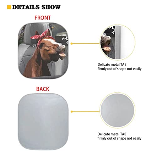 AFPANQZ Funny Horse Car Windshield Sun Shades Foldable Sun Visor Car Front Rear Window Cover Sunshade UV Protector Sunshade Universal Fit Sun Blocks Sunshades for Women - Image 5