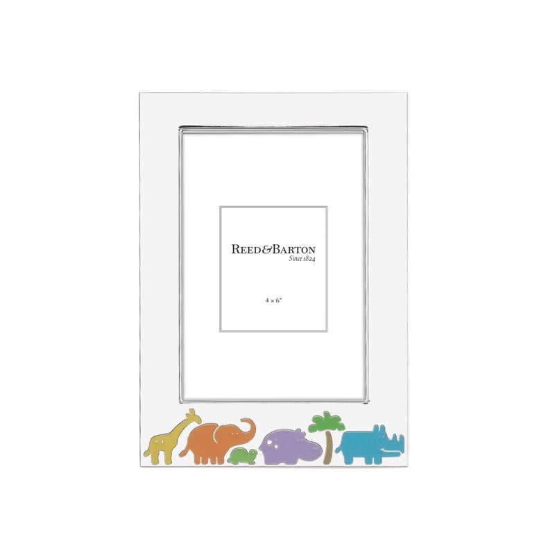 Reed & Barton 9146 Jungle Parade Silverplate 4"" X 6"" Frame - Image 1