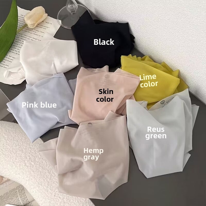 Breathable Ice Silk Seamless Ladies Panties Black  - Image 5