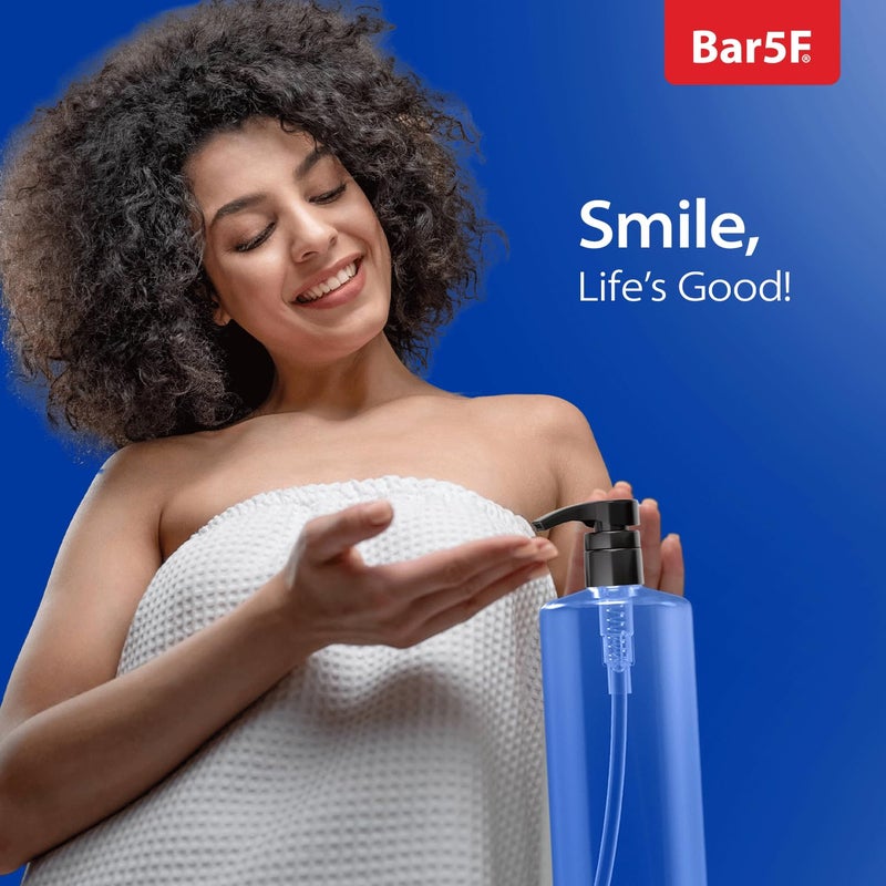 Bar5F Bar5F Empty Shampoo Bottles with Pumps (2-Pack 32oz/1Liter/Large) BPA-Free PETE1 Plastic Bottle Crystal-Clear - Image 5