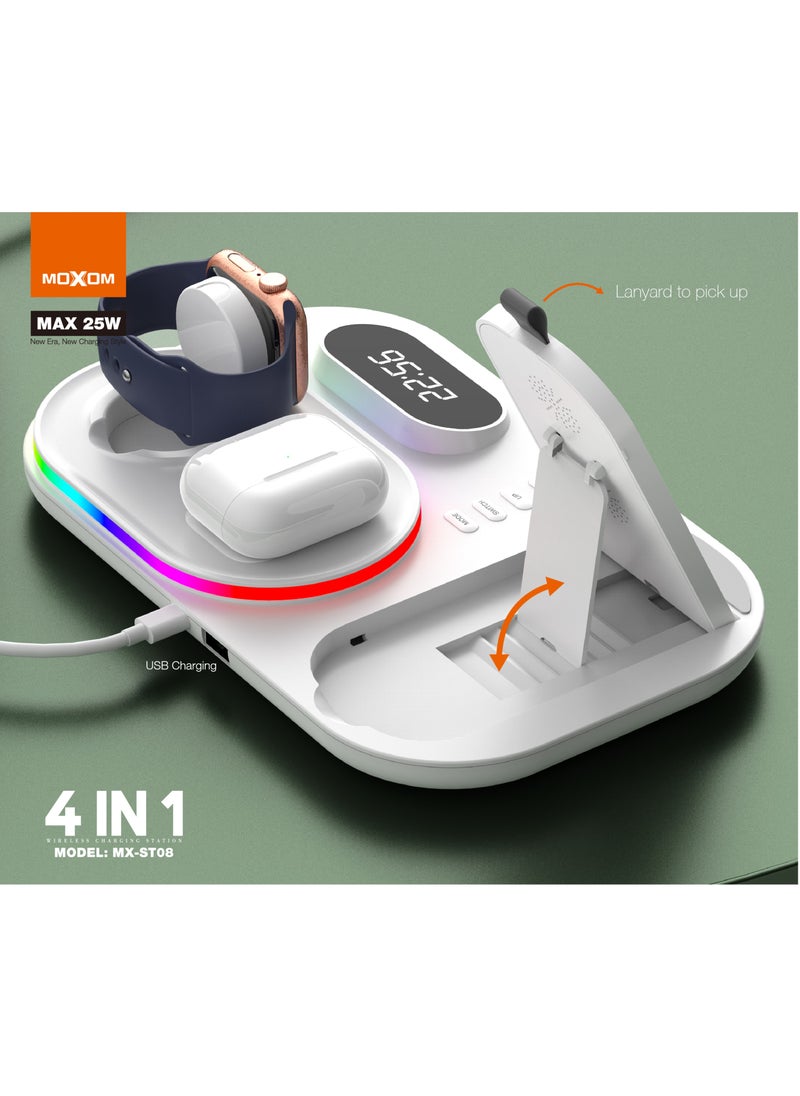 MOXOM 4in1 Wireless Charger MX-ST08  - Image 2