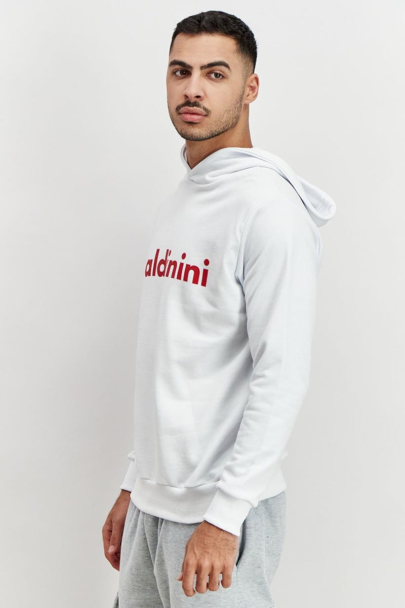 Baldinini Men Hooded Long Sleeve Sweatshirt, White - Image 3