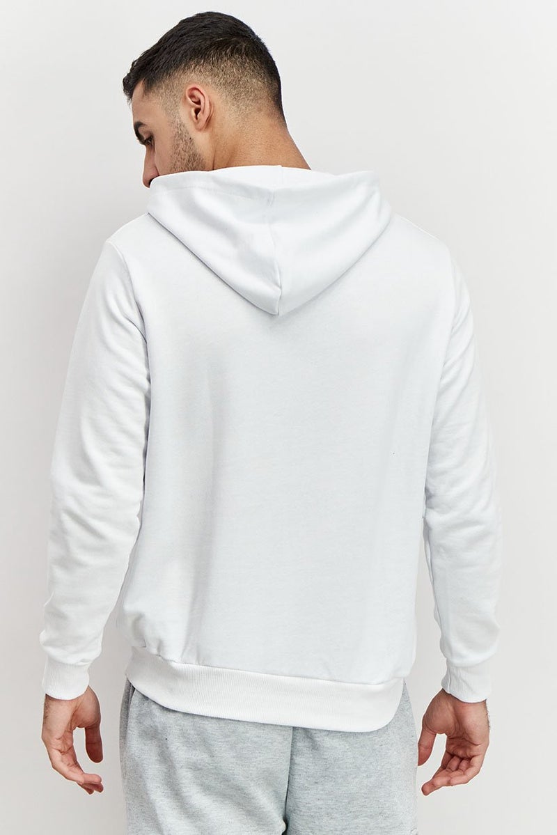Baldinini Men Hooded Long Sleeve Sweatshirt, White - Image 4