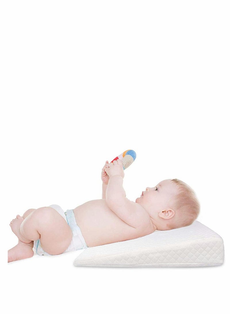 Baby Wedge Pillow for Reflux Baby Sleep for Infant and Newborn Colic and Congestion Universal Bassinet Pram Moses Basket Stroller Crib Cot Bed with Removable Washable Cover - Image 1
