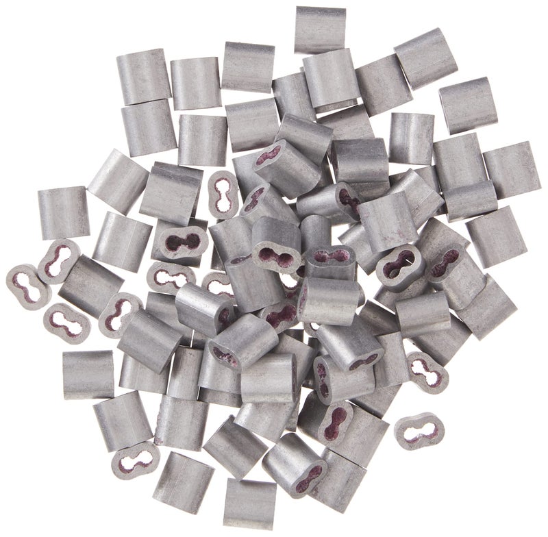 Zareba Gritted Wire Crimping Sleeve 2-3 - Splice Wire, In-Line Strainers & Loops at End Posts - Use with 12.5 Gauge Wire - 100 Pack - HTGCS23100 - Image 1