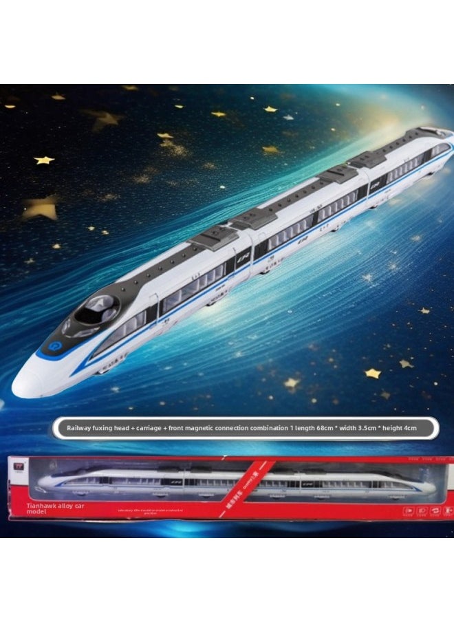 Generic - Extended Alloy High-speed Rail Magnetic High-speed Rail With Light Voice Broadcast Back Force Can Open The Door Fuxing Number-Color:Remote Control Color Random Box - Image 1