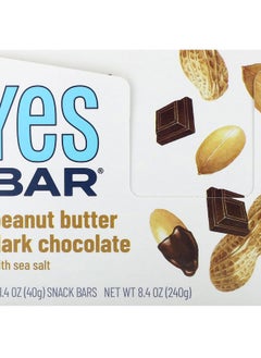 Snack Bar Peanut Butter Dark Chocolate with Sea Salt 6 Bars 1.4 oz (40 g) Each