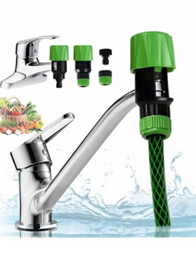 بينكو الحنفية خرطوم موصل ، مجموعتين من مطبخ حديقة سقي الحنفية خرطوم المشبك محول أداة عالمية الحنفية محول محول مطبخ الأنابيب والتجهيزات المشتركة ، مع 6 نقاط المسمار الداخلي الحنفية موصل - Image 1